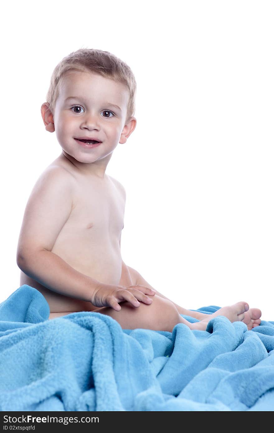 Photo Of Adorable Young Boy On White