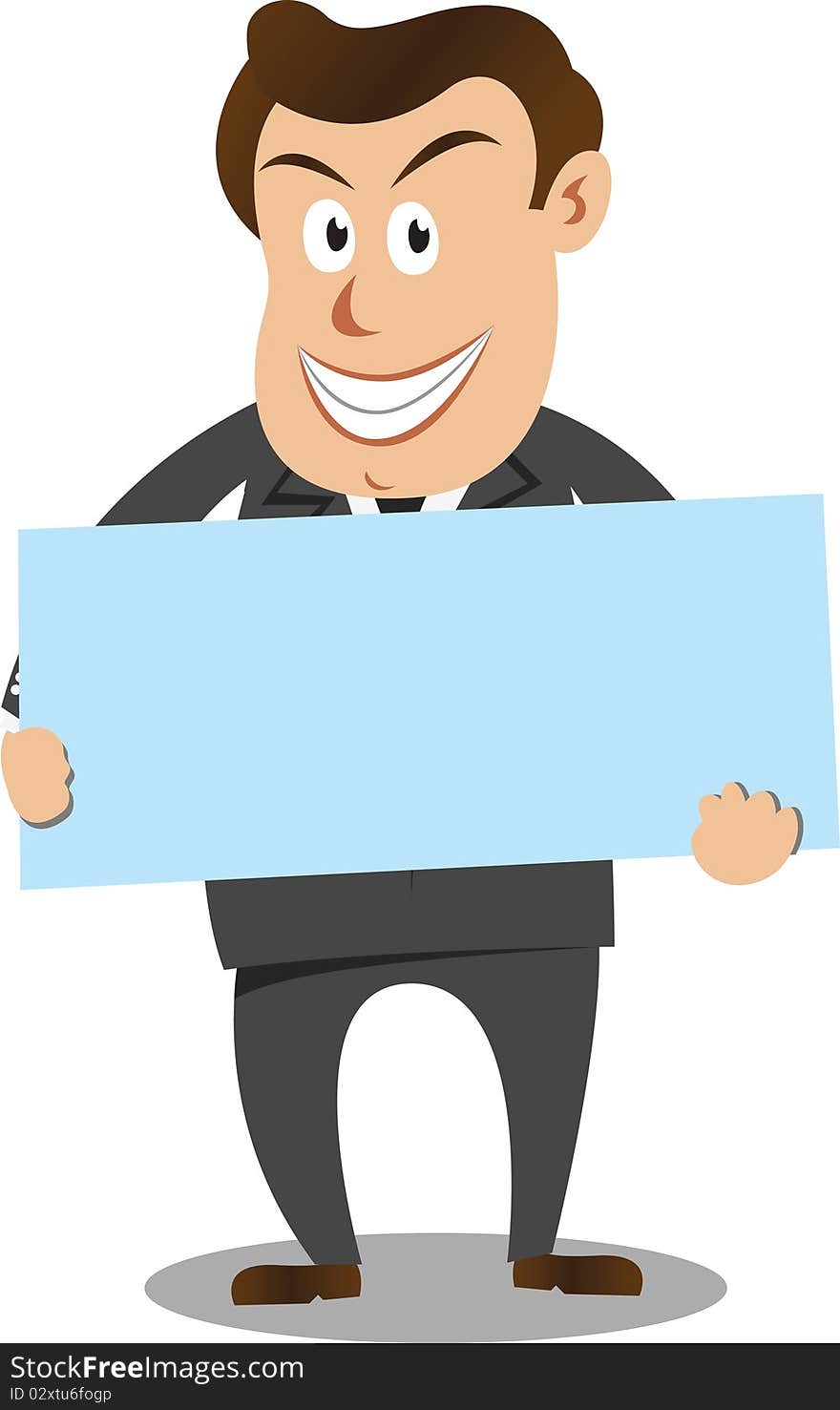 Businessman carrying board in vector format