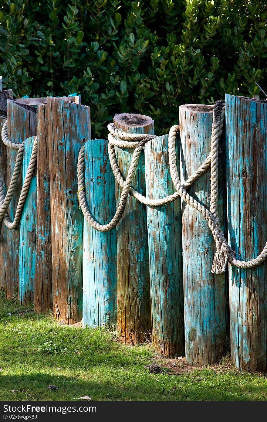 Large Rope Draped over a Fence