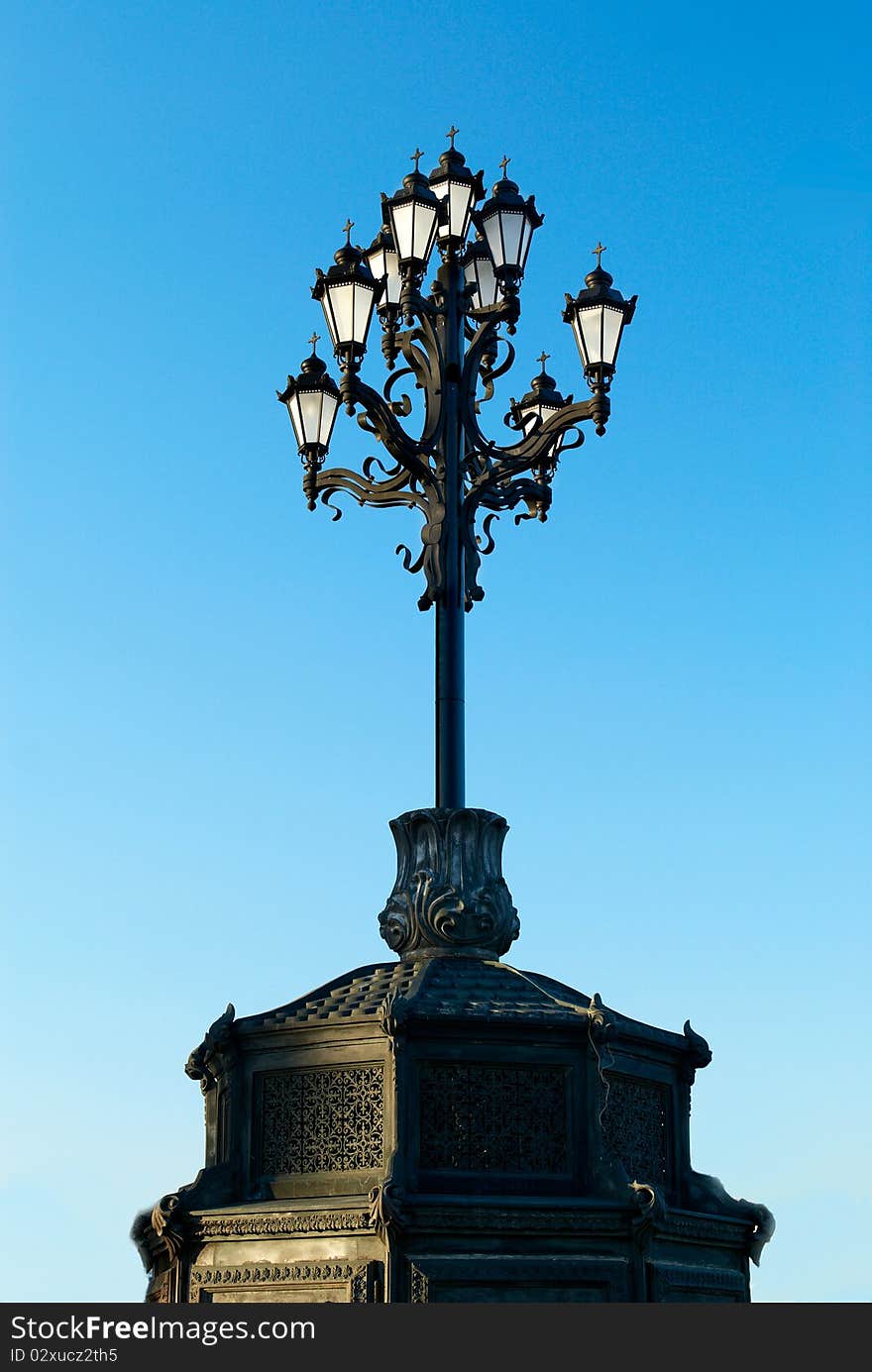 Cast iron street lamp