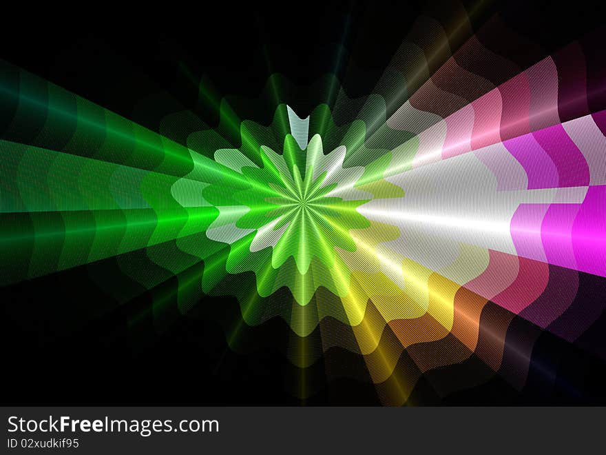 3d background rays