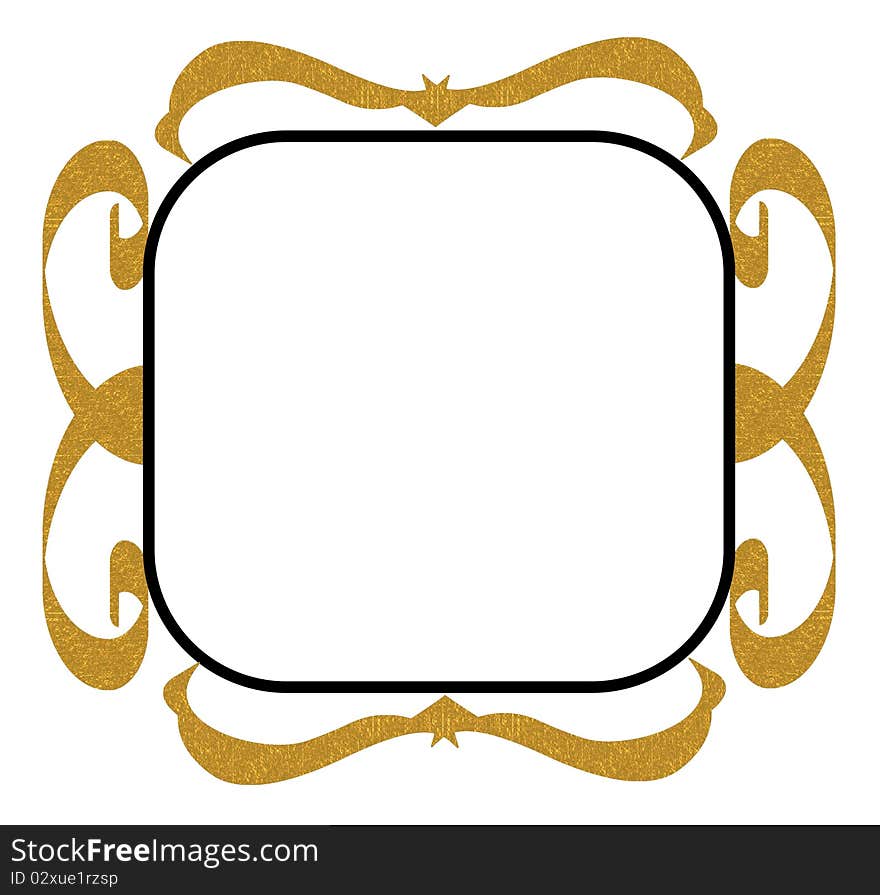 Gold black decorative frame