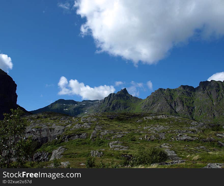 Crest of mountain ,Lofoten Islands