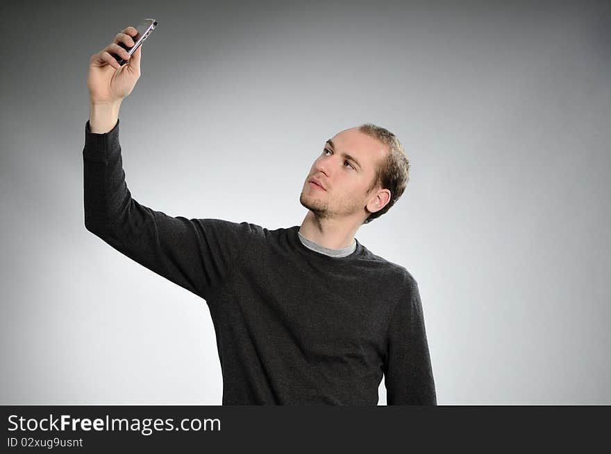 Young Man Creating Photos