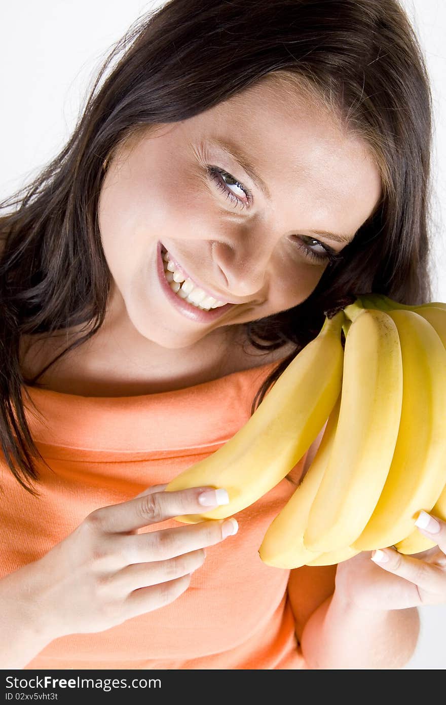 Young Girl With Bananas