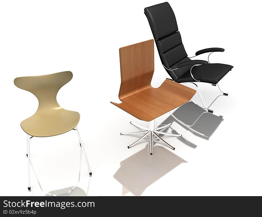 Three Modern Chairs