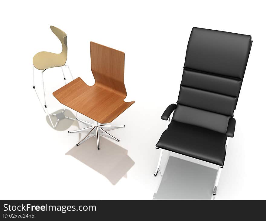 Three Modern Chairs