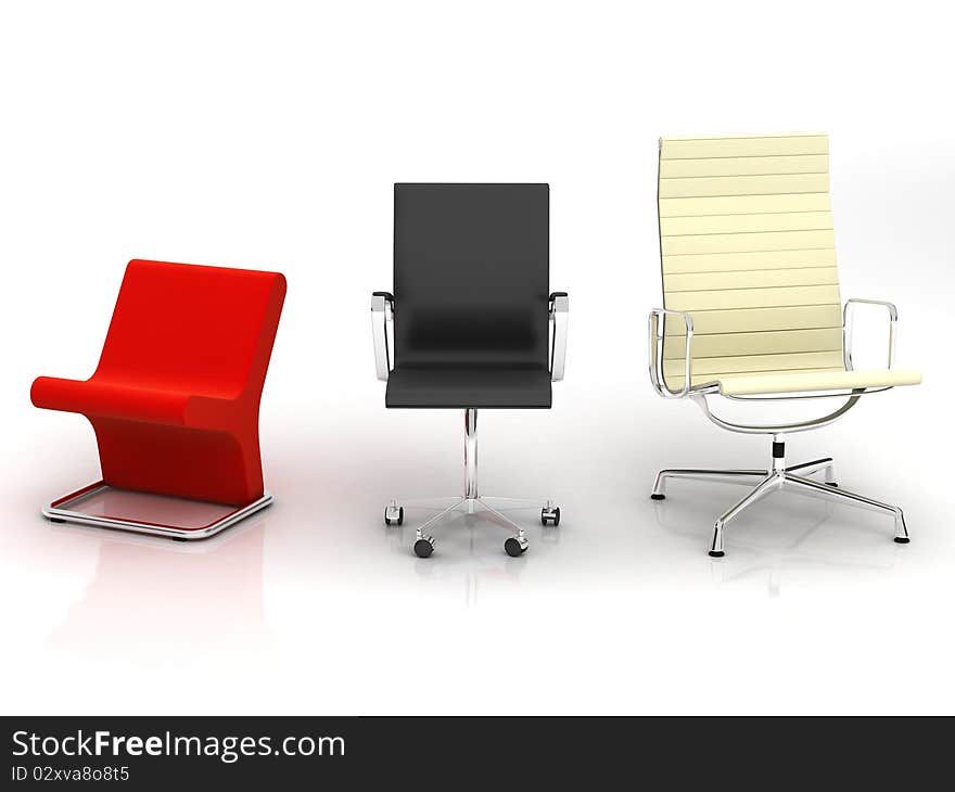 Three Modern Chairs