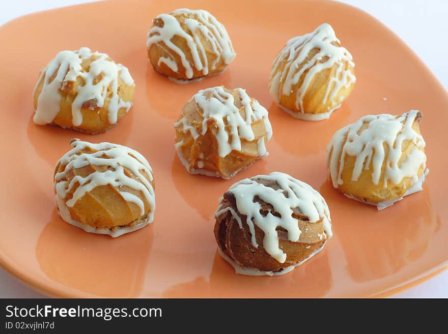 Cookies On Plate Isolated