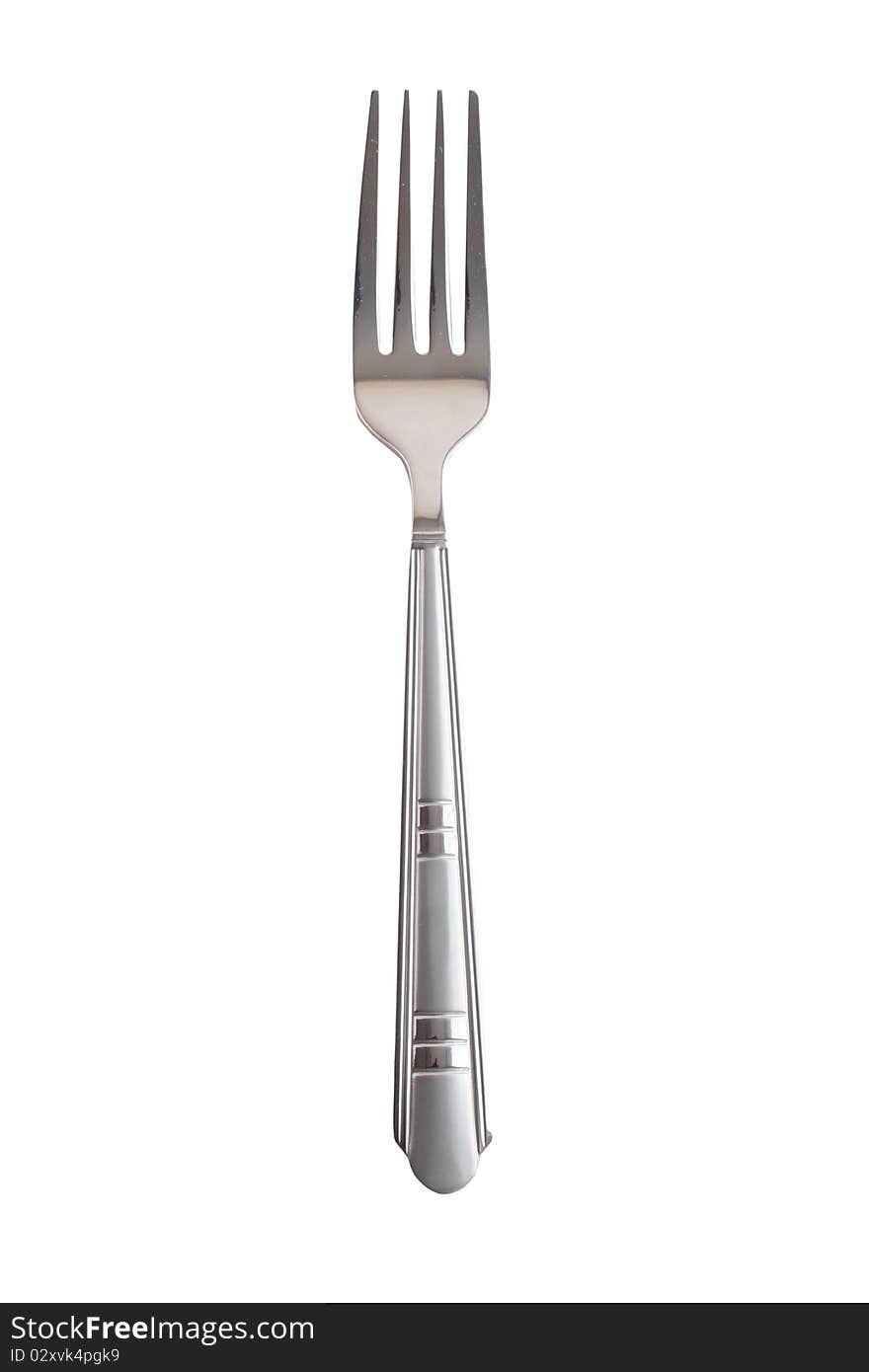 Silver Table Kitchen Fork  Isolated