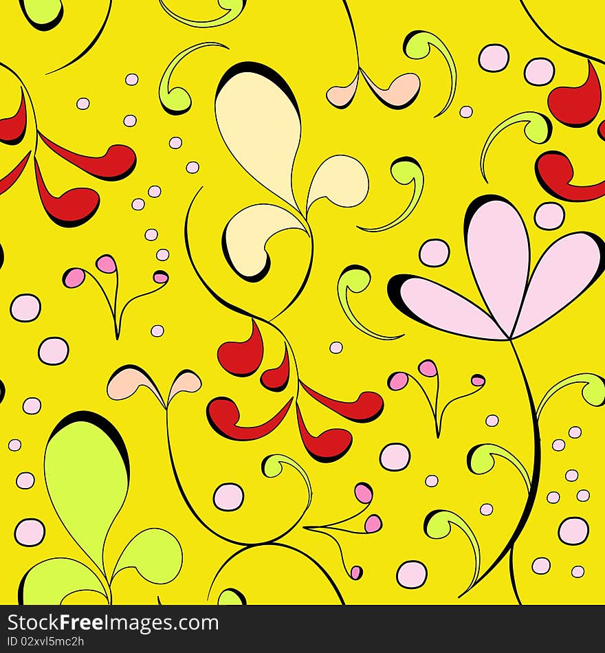 Floral seamless wallpaper. Universal template for greeting card, web page, background