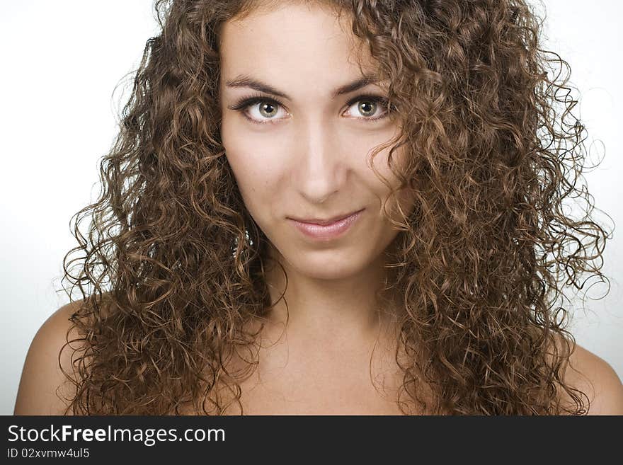 Closeup of a young beautiful woman. Closeup of a young beautiful woman.