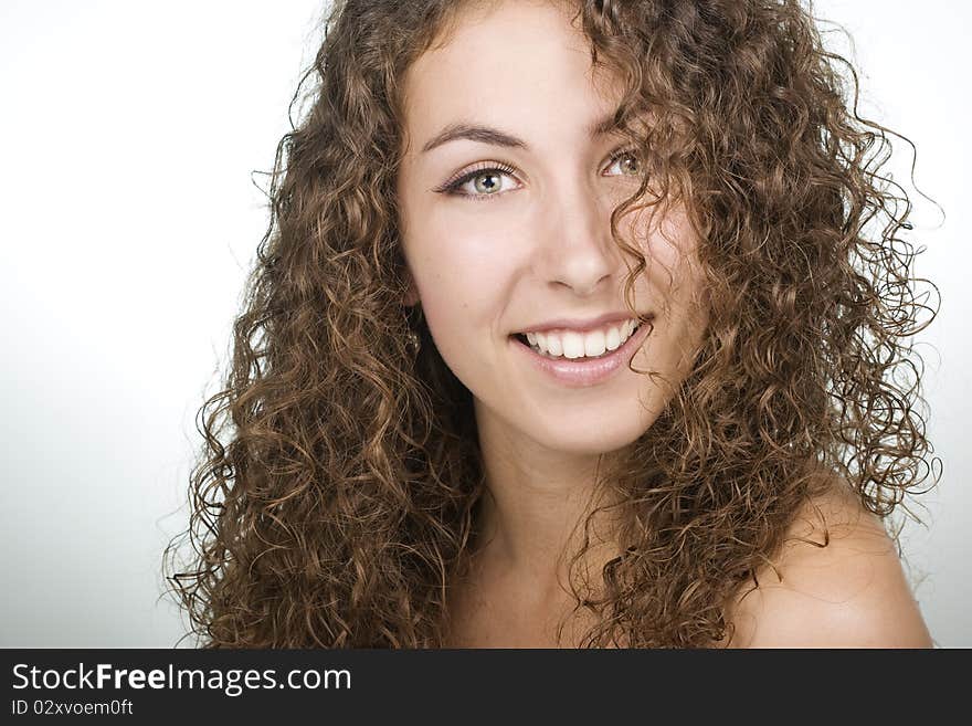 Closeup of a young beautiful woman. Closeup of a young beautiful woman.