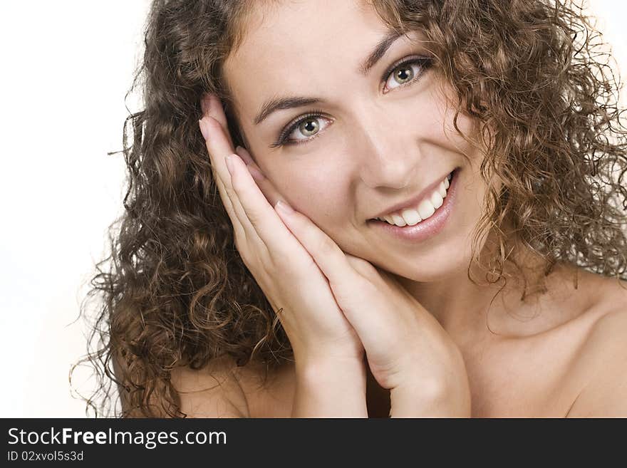 Closeup of a young beautiful woman. Closeup of a young beautiful woman.