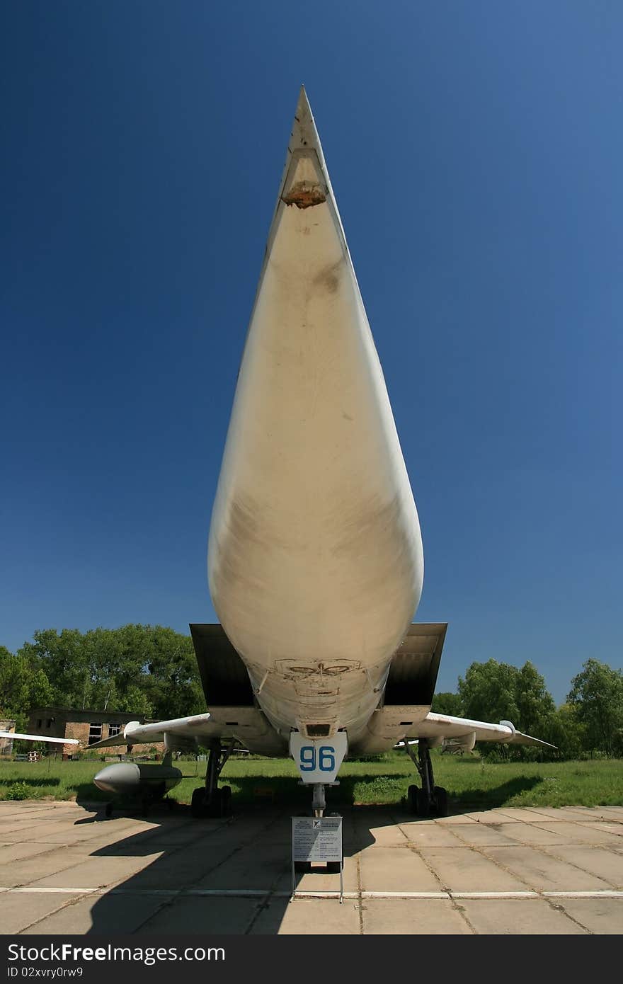 Nose piece of a Tu 22 Soviet nuclear bomber. Nose piece of a Tu 22 Soviet nuclear bomber