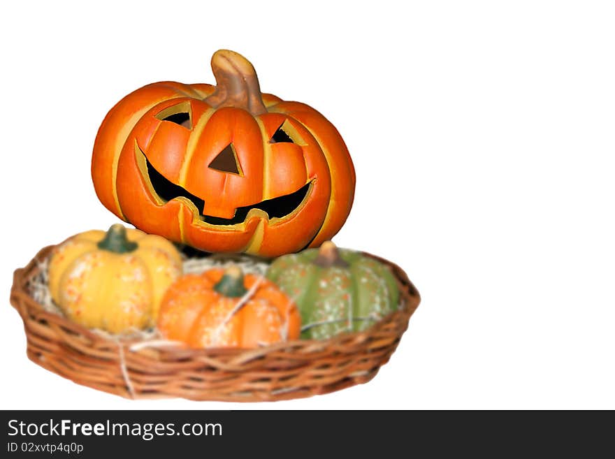 Halloween pumpkins as isolated shot