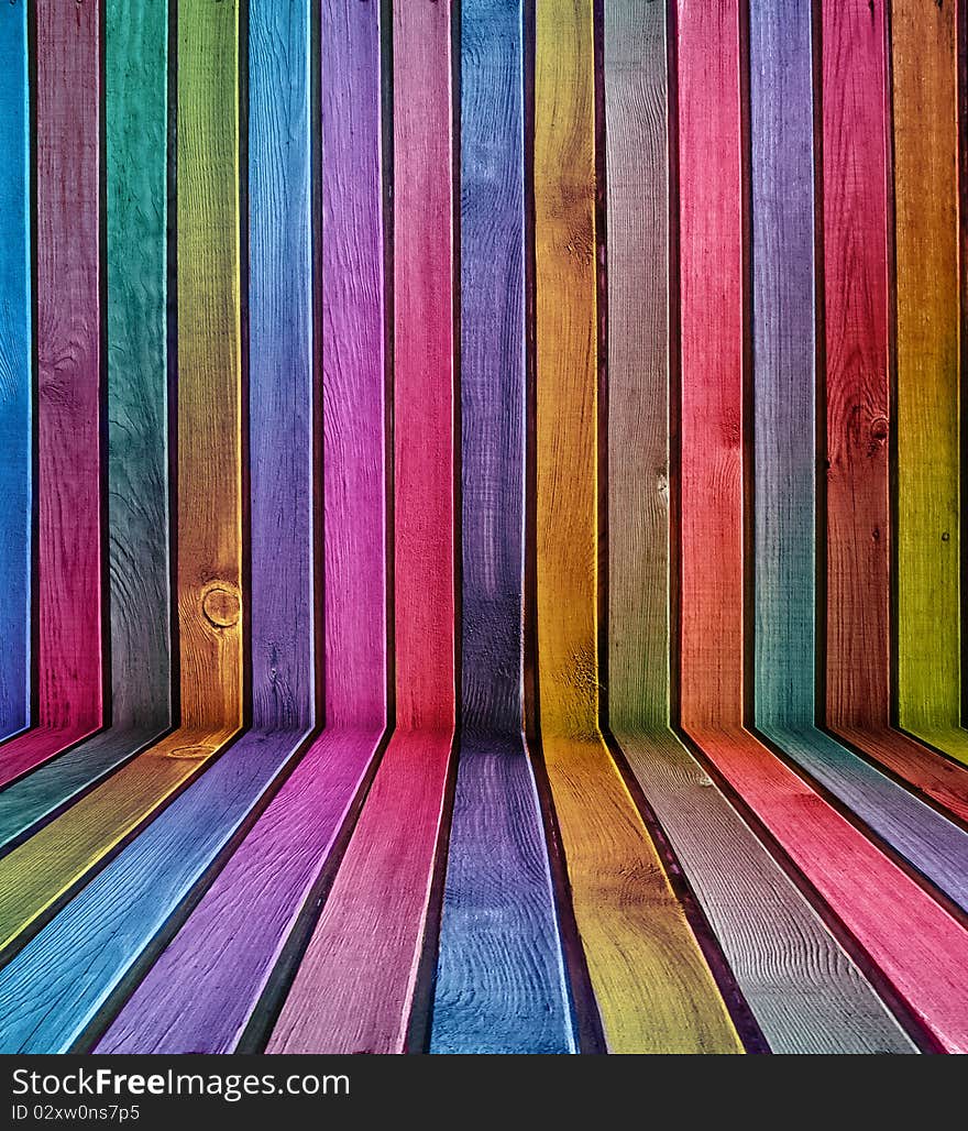 Colorful wooden interior - wonderful textured background