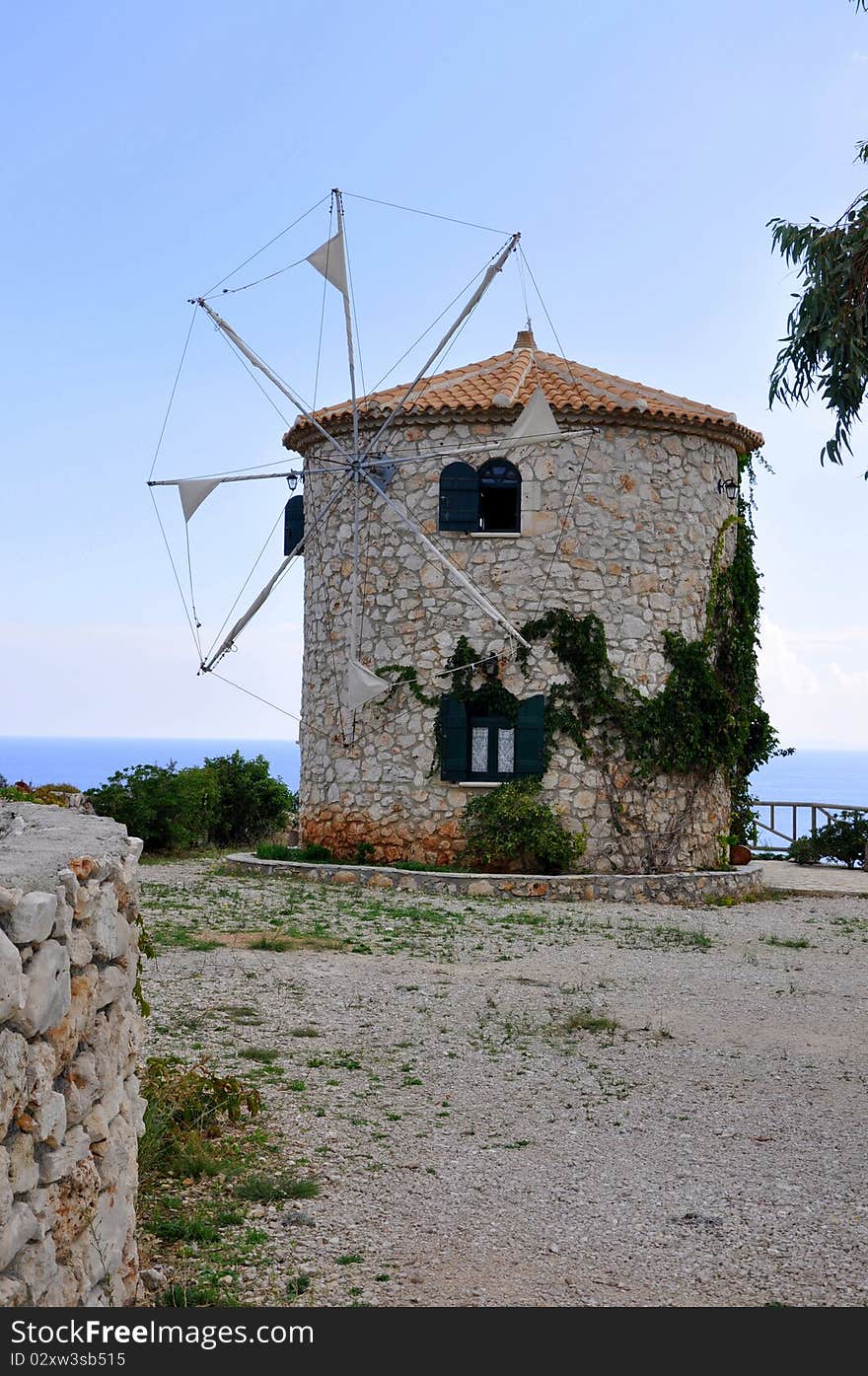 Windmill in Zakynthos, Greek Island