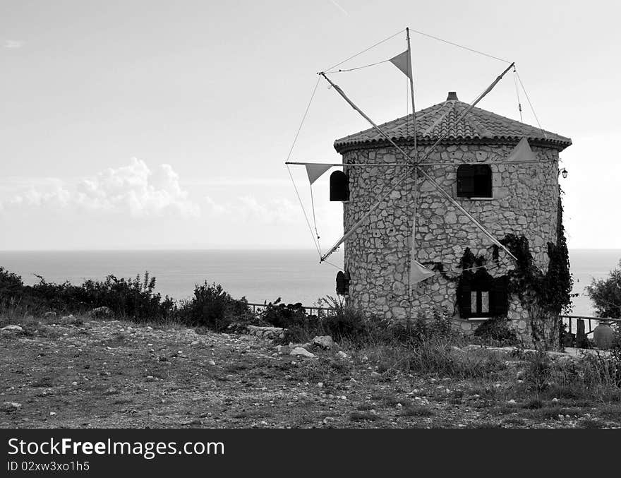 Windmill in Zakynthos, Greek Island