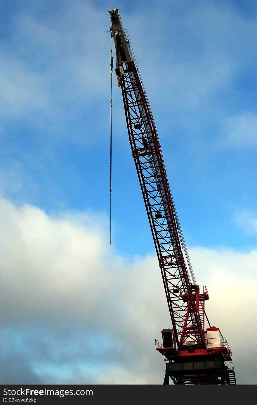 A construction crane on site