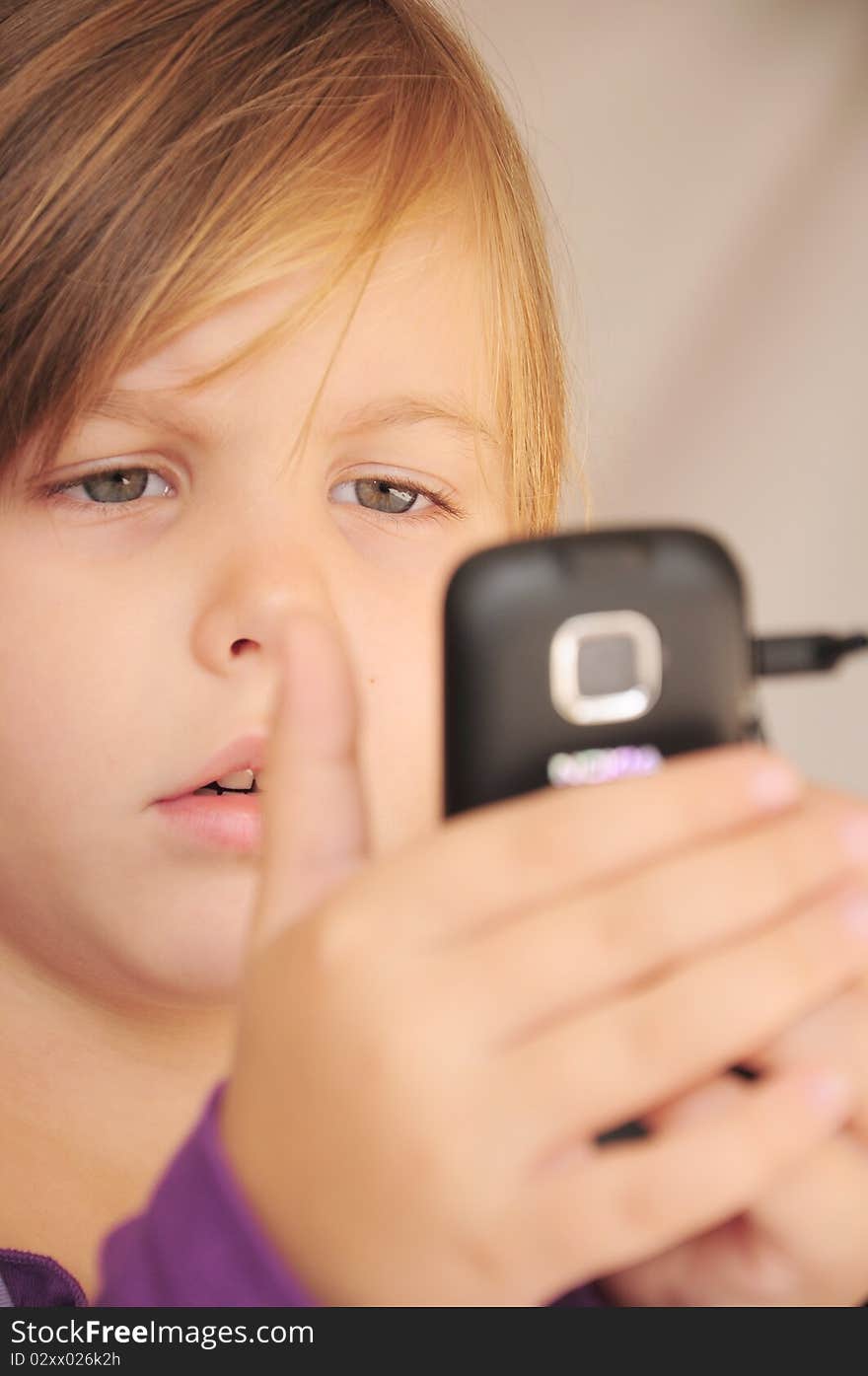 Girl with mobile phone