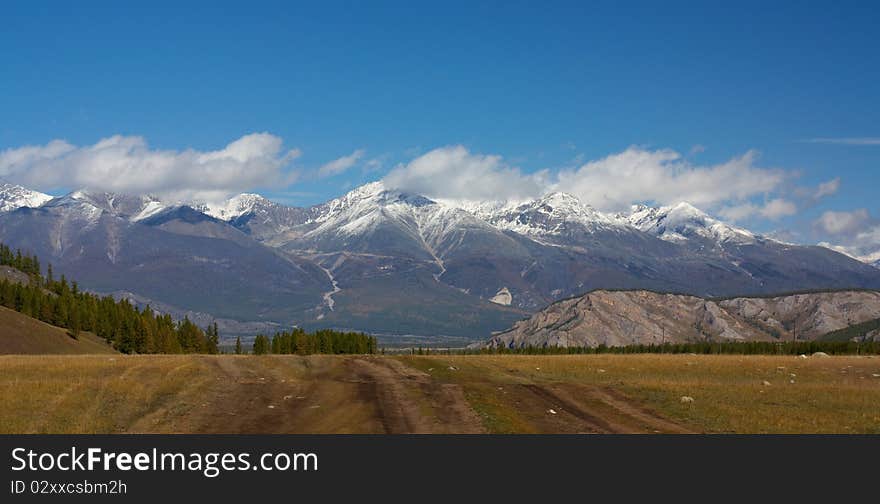 Foothill of East sayan near river Akha in Irkoutsk region of Siberia. Foothill of East sayan near river Akha in Irkoutsk region of Siberia