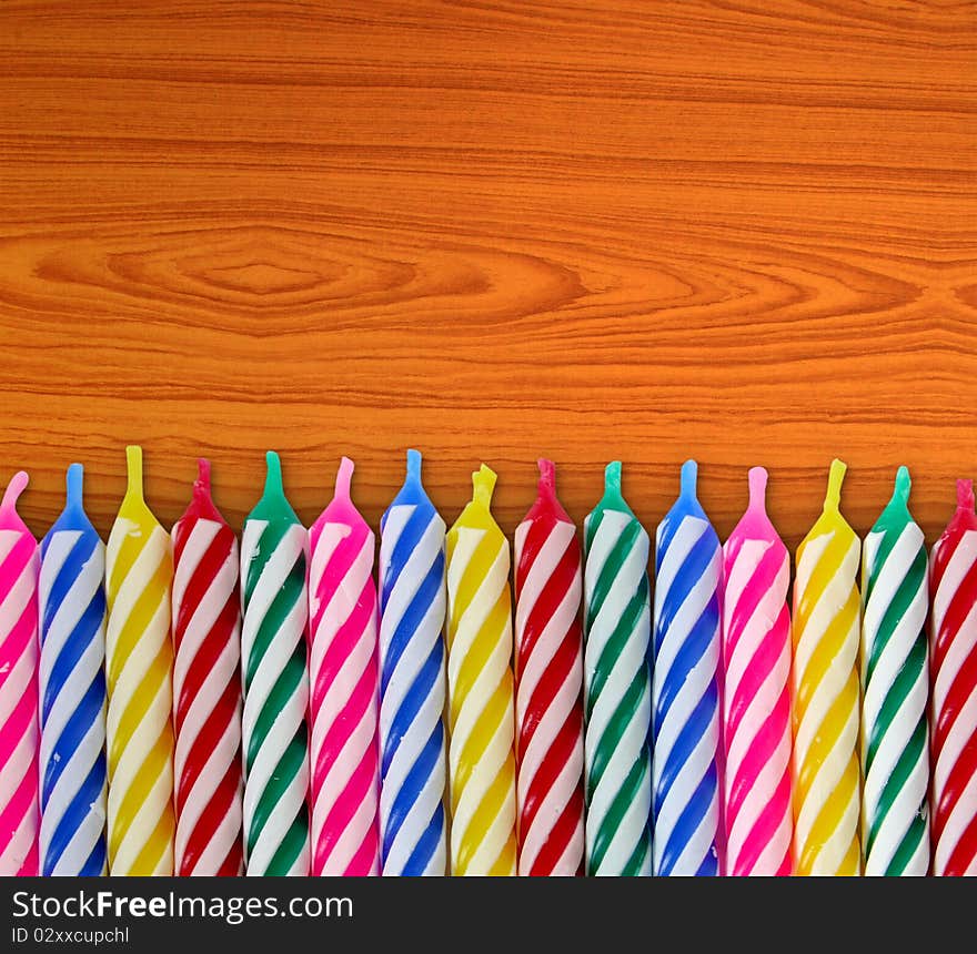 A bunch of colorful Birthday Candles