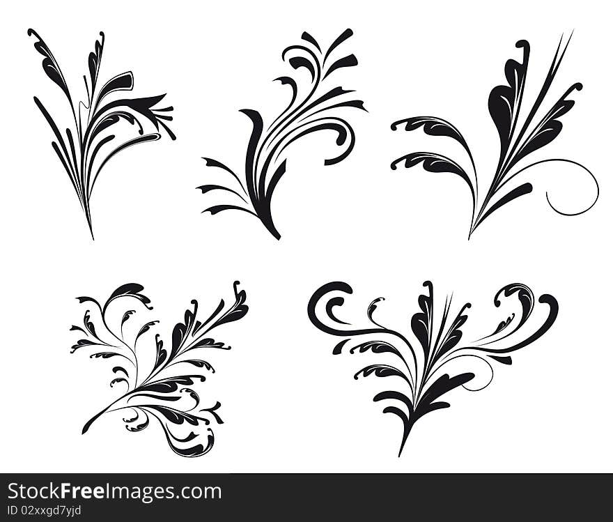 Collection of decorative elements for design