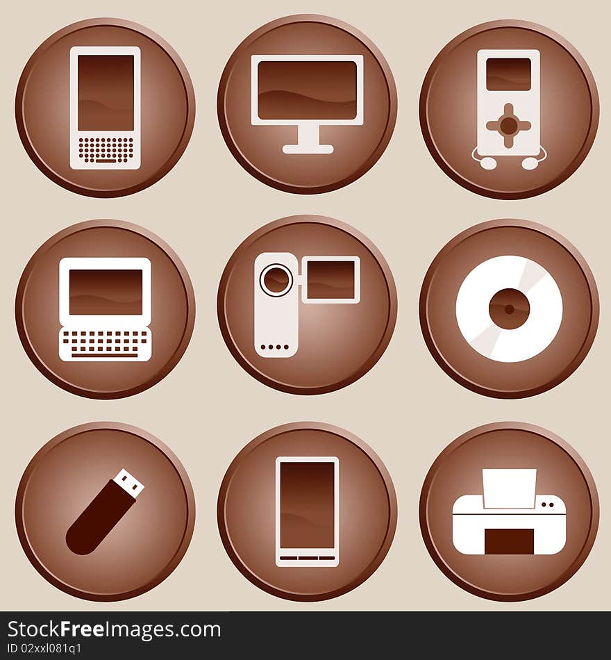 A set of various electronic devices