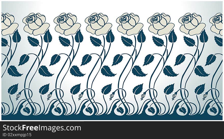 Vector of rose vintage pattern