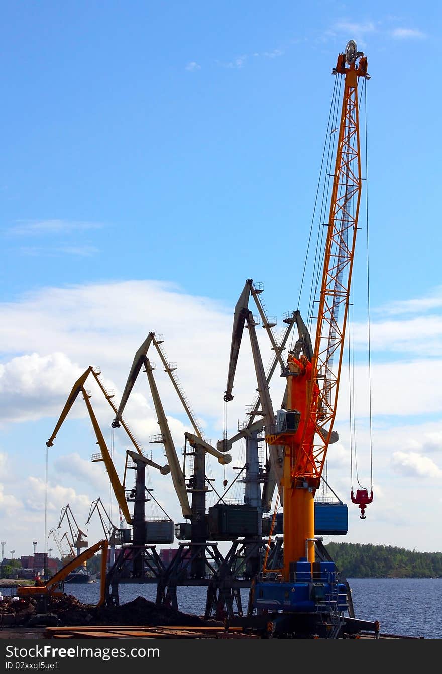 Few Port Cranes