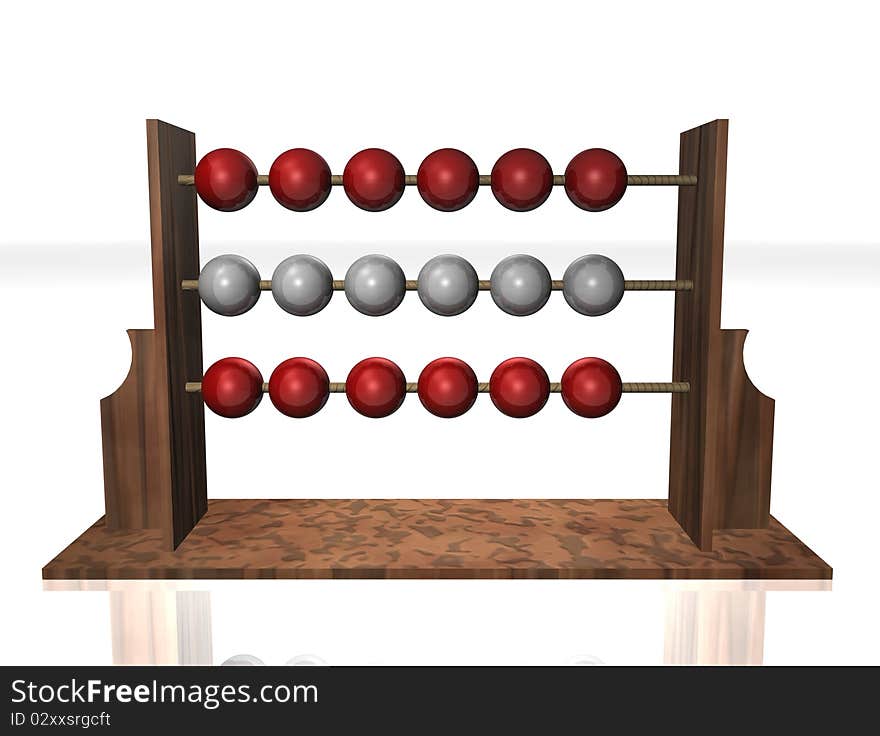 Abacus Austria Flag 3d rendering