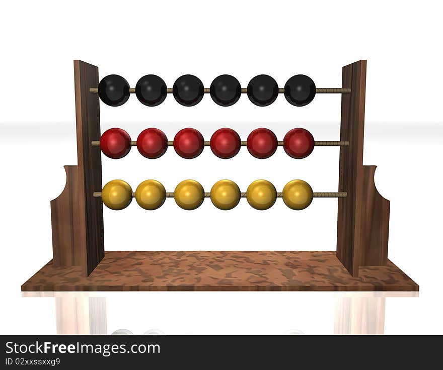 Abacus Germany Flag 3d rendering