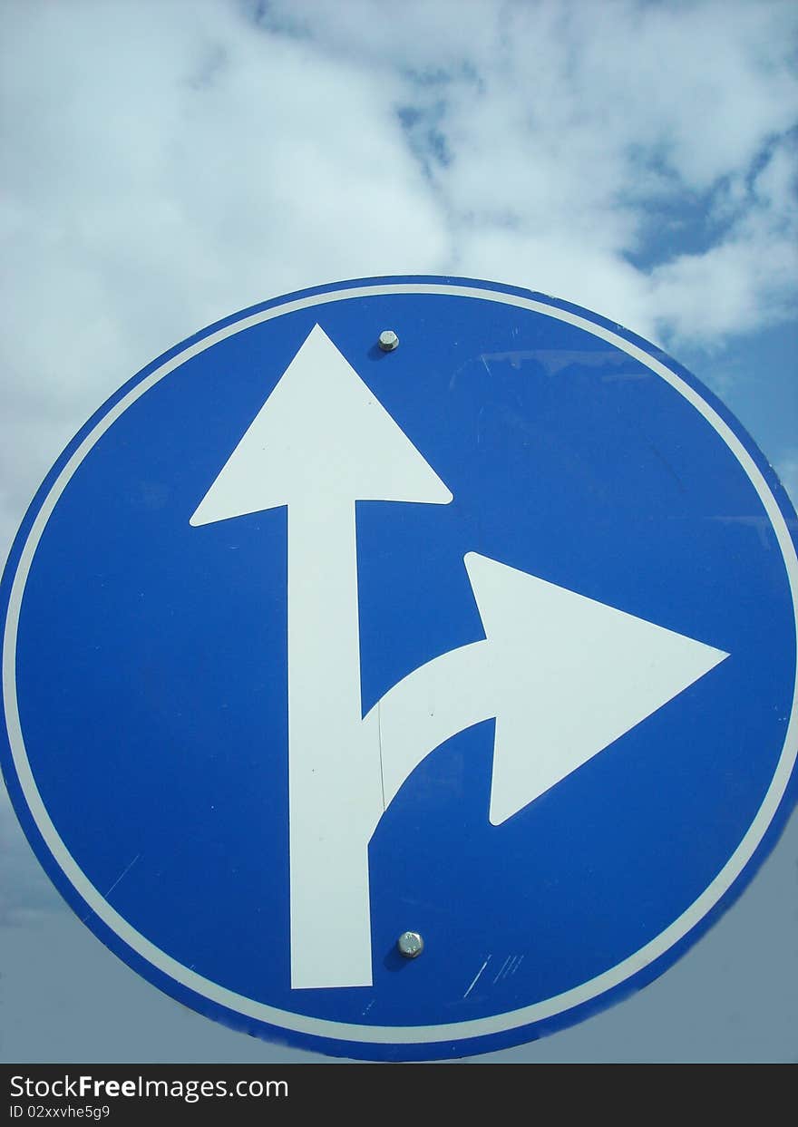 Traffic sign on an empty motorway