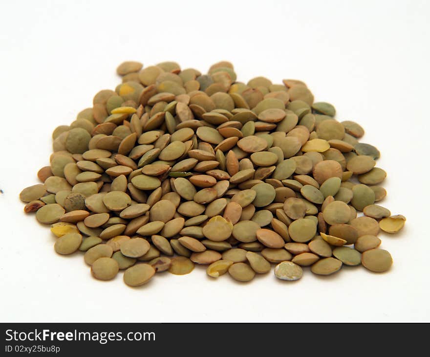 Peas in the white background