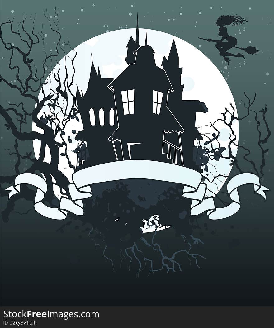 Haloween dark back, illustration