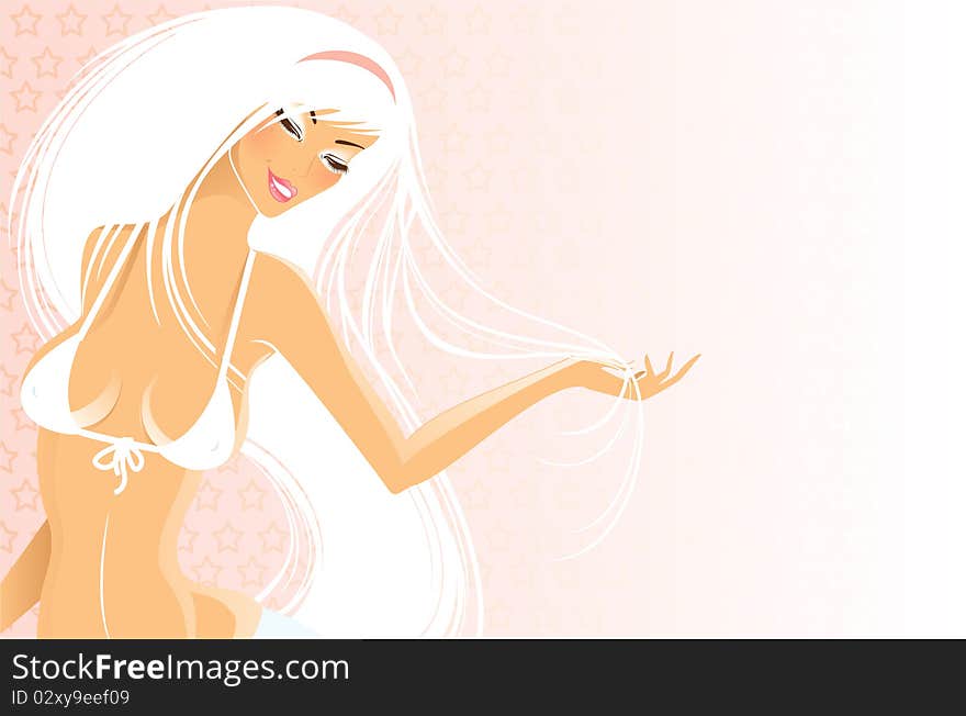 Vector illustration of elegance women