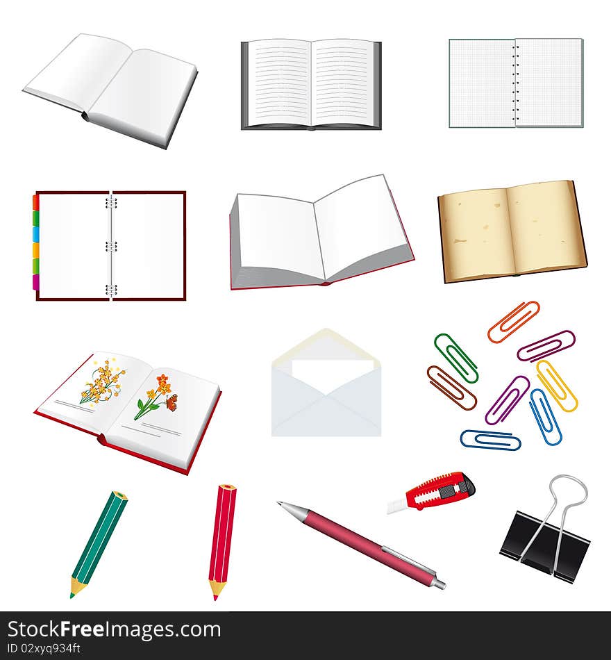 Collection of stationery for the office. Collection of stationery for the office