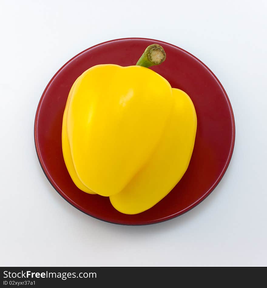 Sweet Pepper On A Plate.