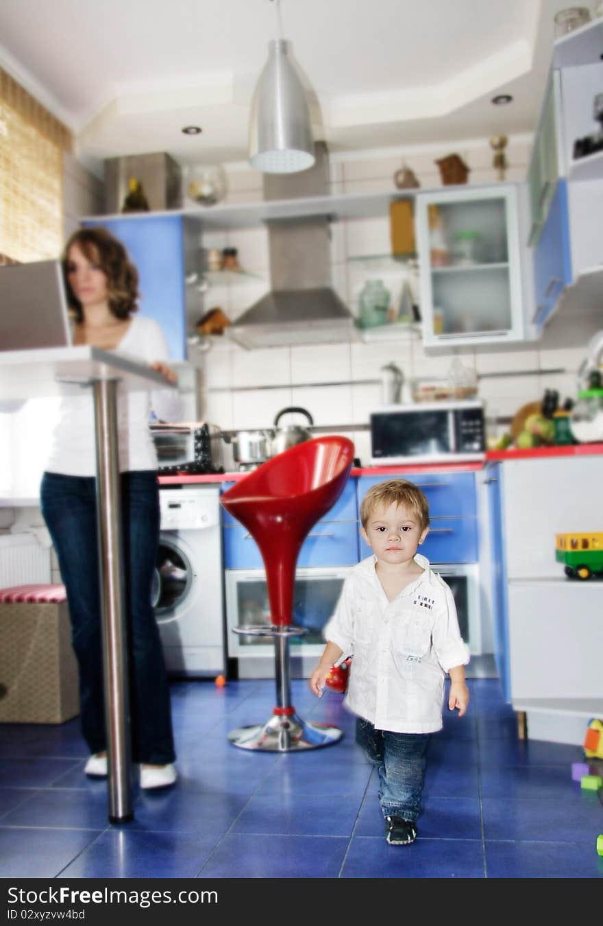 Young Boy At Home