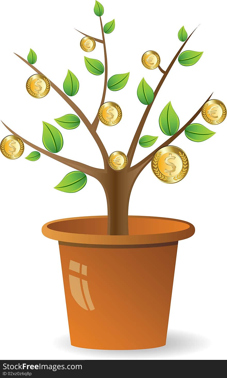 Plant With Golden Coins