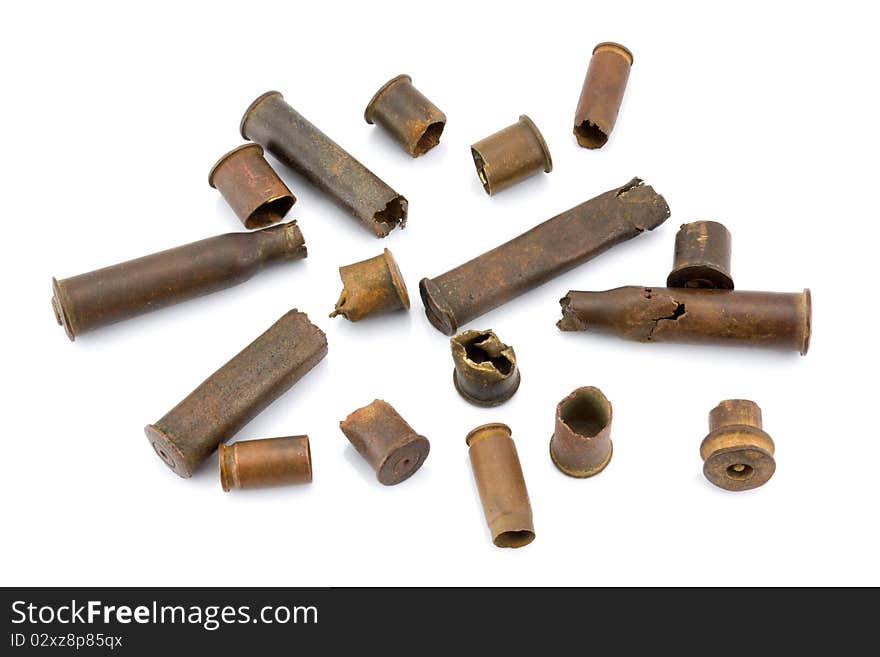 Fragmentary bullets on a white background. Fragmentary bullets on a white background.