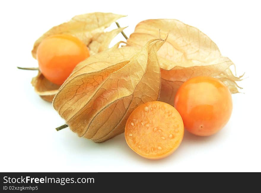 Physalis on a white background. Physalis on a white background