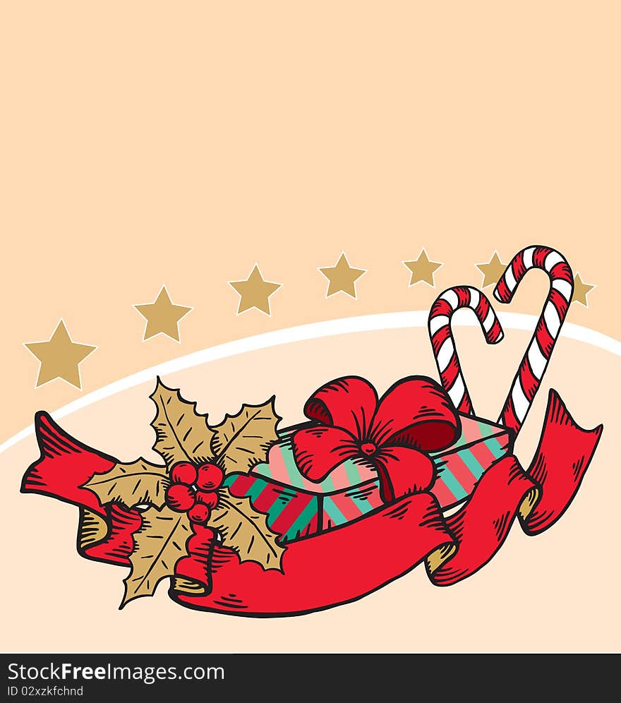 X-mass gold background