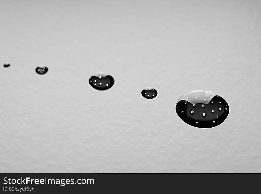 Bubbles In Water Drops