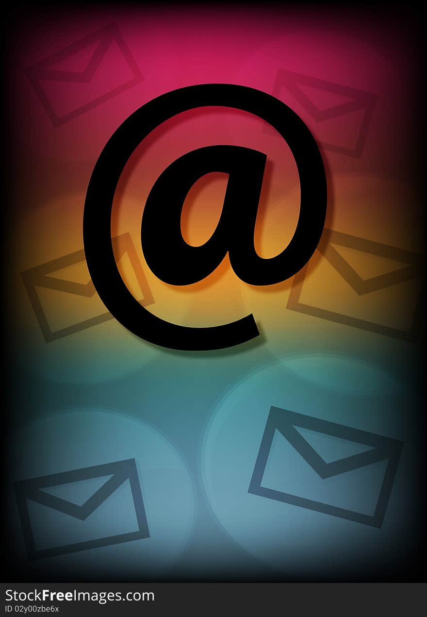 Email Symbol With Little Envelopes