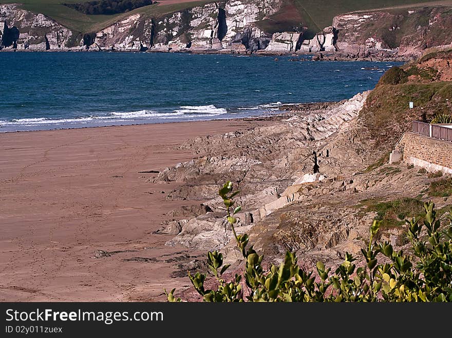 Cliffs at Bigbury, Devon, UK