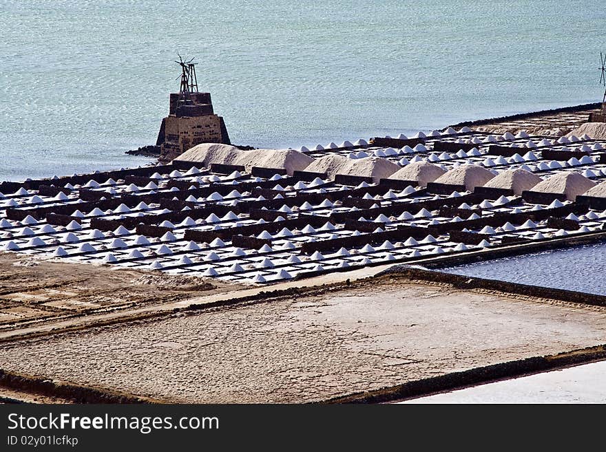 Salt Piles On A Saline Exploration