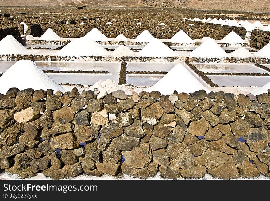 Salt Piles On A Saline Exploration