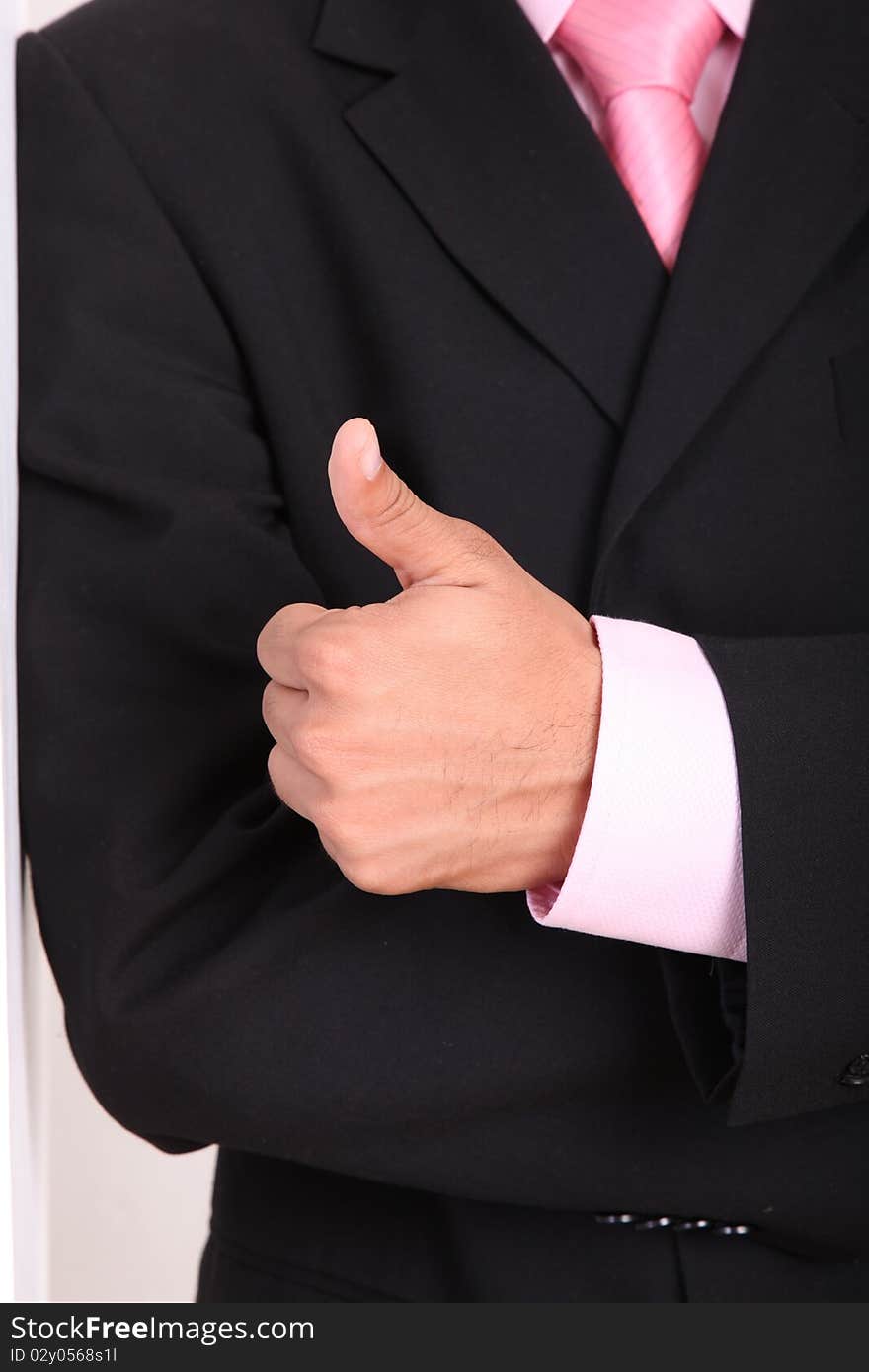 Hand of a businessman expressing positivity, thumbs up, ok sign. Hand of a businessman expressing positivity, thumbs up, ok sign